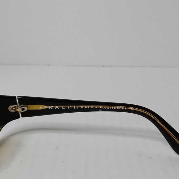 Ralph Ralph Lauren Sunglasses One Size Black Yellow Tint Oval Unisex Y2K Retro - Picture 14 of 16